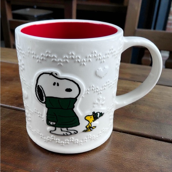 Peanuts | Dining | Peanuts Snoopy Woodstock Green Turtleneck Embossed ...